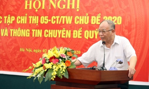 "Xây dựng Đảng trong sạch, vững mạnh theo tư tưởng, đạo đức, phong cách Hồ Chí Minh”