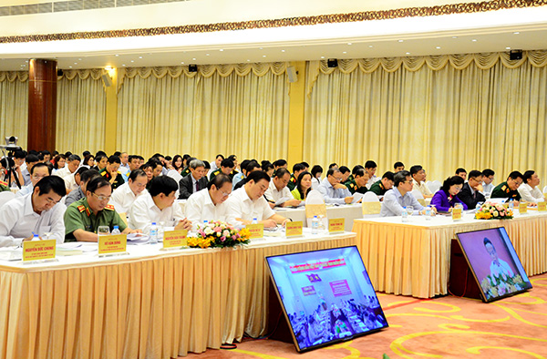 Các đại biểu tham dự Hội nghị tại điểm cầu Hà Nội - Ảnh: PC