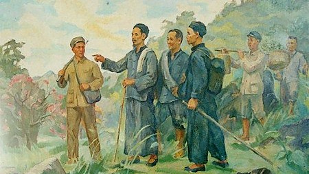 Bác Hồ về thăm lại Pác Bó (Cao Bằng – 1961). Ảnh tư liệu