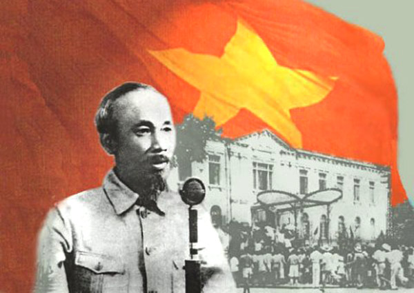 Chủ tịch Hồ Chí Minh đọc bản Tuyên ngôn Độc lập ngày 02/9/1945. Ảnh: Tư liệu