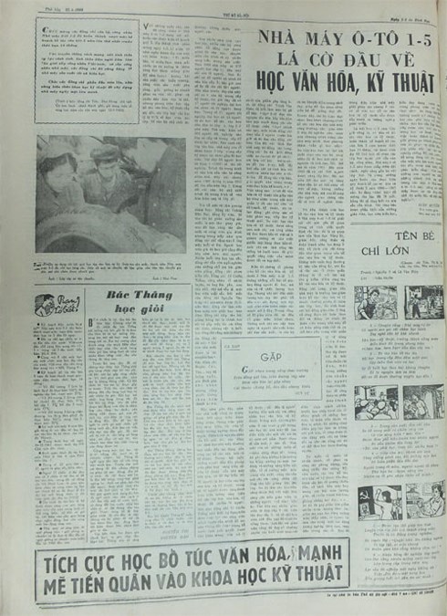 Toàn bộ trang 4 Báo Thủ đô Hà Nội ngày 23/4/1966