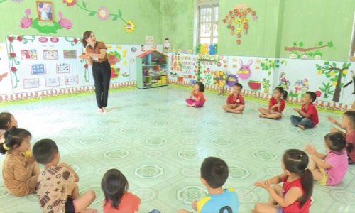 Trường Mầm non Tân Sơn - điển hình trong học và làm theo Bác
