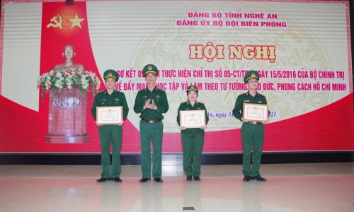 Bộ đội biên phòng tỉnh Nghệ An sơ kết 5 năm thực hiện Chỉ thị 05