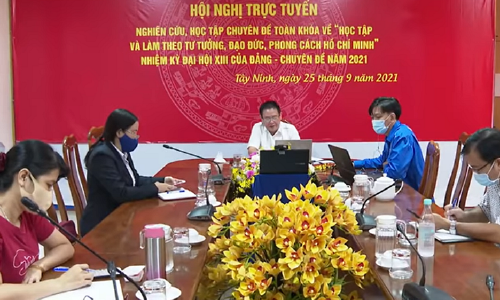 Tây Ninh: Hội nghị trực tuyến học tập chuyên đề năm 2021 về học và làm theo Bác