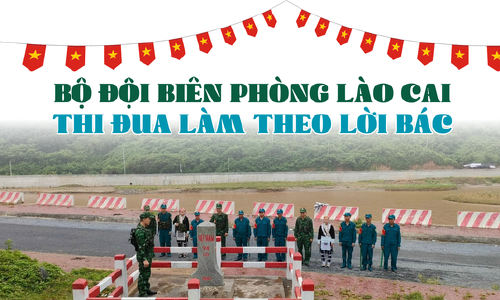Bộ đội Biên phòng Lào Cai thi đua làm theo lời Bác