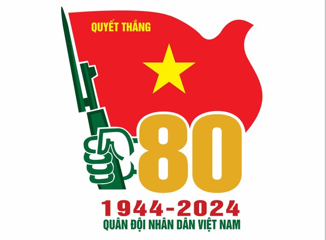 Mẫu biểu trưng Kỷ niệm 80 năm Ngày thành lập QĐND Việt Nam và 35 năm Ngày hội QPTD.