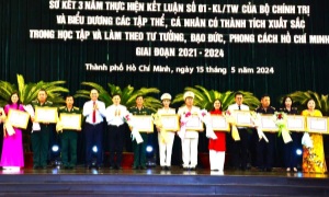Bộ đội Biên phòng Thành phố Hồ Chí Minh tích cực học và làm theo Bác