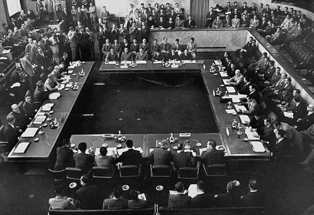 Hội nghị Giơnevơ (Thụy Sĩ) năm 1954 bàn về lập lại hòa bình ở Đông Dương (Ảnh tư liệu)