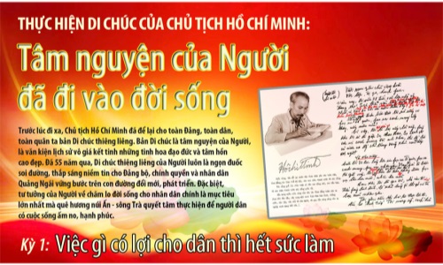 [Emagazine]. Tâm nguyện của Người đã đi vào đời sống