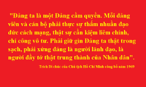 “Đảng ta là một Đảng cầm quyền”!