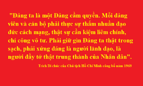 “Đảng ta là một Đảng cầm quyền”!