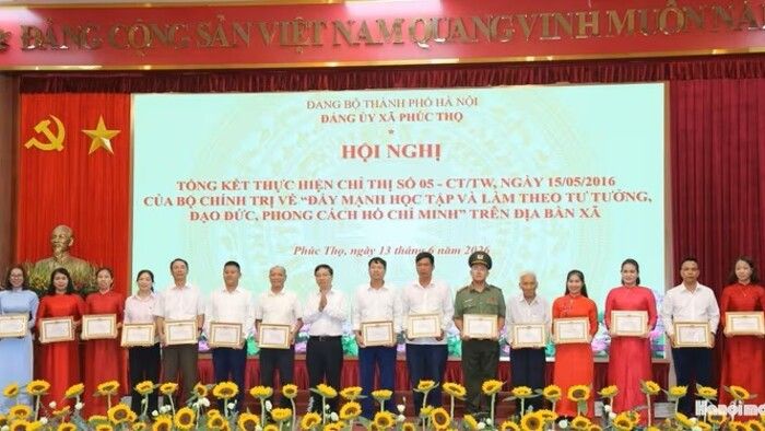 Xã Phúc Thọ tổng kết công tác thực hiện Chỉ thị 05