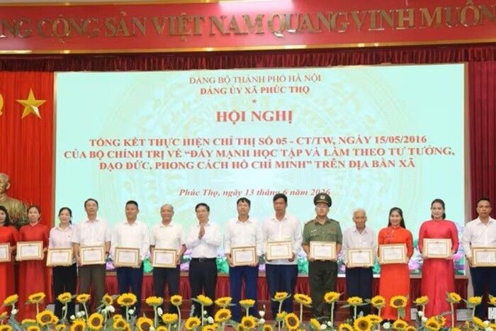 Xã Phúc Thọ tổng kết công tác thực hiện Chỉ thị 05