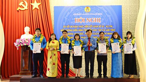 Lâm Đồng biểu dương điển hình học tập và làm theo Bác trong công nhân lao động