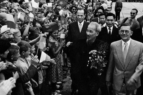 Tư liệu ảnh Chủ tịch Hồ Chí Minh với quốc tế