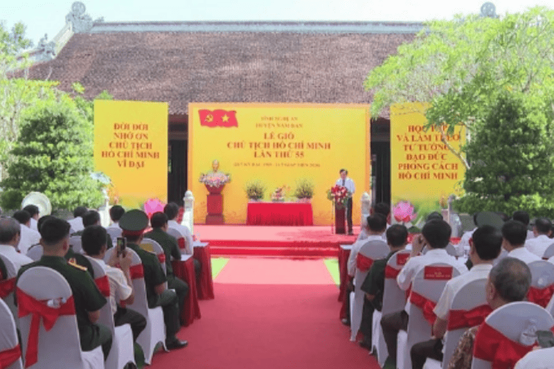 Lễ giỗ Chủ tịch Hồ Chí Minh lần thứ 55 tại Nghệ An