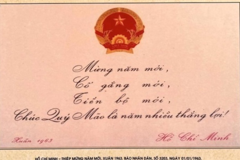 Thiệp Xuân chúc mừng năm mới và thơ chúc Tết của Bác Hồ