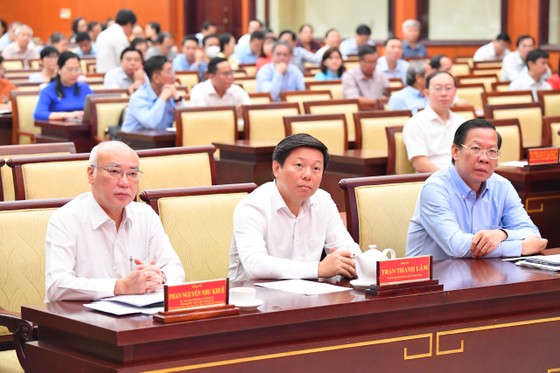 Ban Chỉ đạo 35 Thành ủy TPHCM tổ chức hội nghị sơ kết 5 năm thực hiện Nghị quyết 35 của Bộ Chính trị về tăng cường bảo vệ nền tảng tư tưởng của Đảng, đấu tranh phản bác các quan điểm sai trái, thù địch trong tình hình mới. Ảnh: VIỆT DŨNG