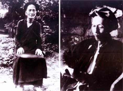 Cụ Nguyễn Thị Thanh và cụ Nguyễn Sinh Khiêm. Ảnh do nhà văn Sơn Tùng cung cấp