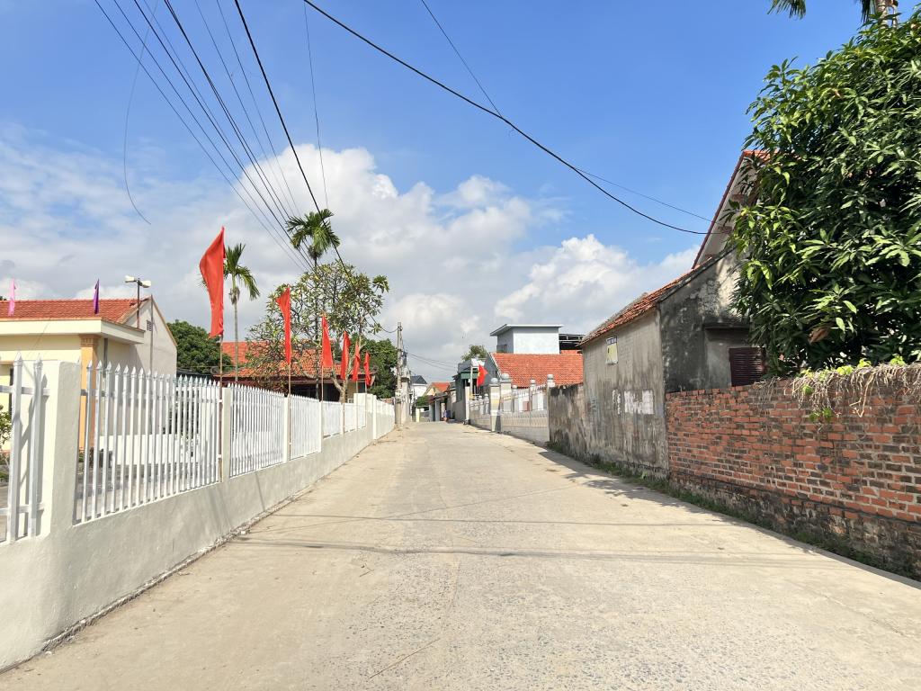 Một đoạn đường Trung tâm khu sau khi hoàn thiện.